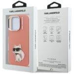Karl Lagerfeld IML Aquarelle Choupette & Logo Pink Kryt iPhone 16 Pro