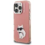 Karl Lagerfeld IML Aquarelle Choupette & Logo Pink Kryt iPhone 16 Pro Max