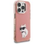Karl Lagerfeld IML Aquarelle Choupette & Logo Pink Kryt iPhone 16 Pro Max