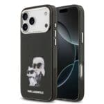 Karl Lagerfeld IML Aquarelle Karl and Choupette Black Kryt iPhone 17 Pro