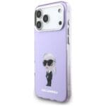 Karl Lagerfeld IML Aquarelle Karl & Choupette & Logo MagSafe Purple Kryt iPhone 17 Pro Max
