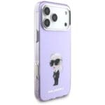 Karl Lagerfeld IML Aquarelle Karl & Choupette & Logo MagSafe Purple Kryt iPhone 17 Pro Max
