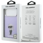 Karl Lagerfeld IML Aquarelle Karl & Choupette & Logo MagSafe Purple Kryt iPhone 17 Pro Max