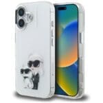 Karl Lagerfeld IML Aquarelle Karl & Choupette & Logo White Kryt iPhone 16