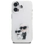 Karl Lagerfeld IML Aquarelle Karl & Choupette & Logo White Kryt iPhone 16