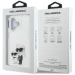 Karl Lagerfeld IML Aquarelle Karl & Choupette & Logo White Kryt iPhone 16