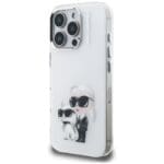 Karl Lagerfeld IML Aquarelle Karl & Choupette & Logo White Kryt iPhone 16 Pro