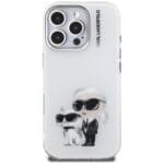 Karl Lagerfeld IML Aquarelle Karl & Choupette & Logo White Kryt iPhone 16 Pro