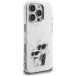 Karl Lagerfeld IML Aquarelle Karl & Choupette & Logo White Kryt iPhone 16 Pro