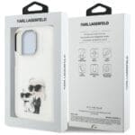 Karl Lagerfeld IML Aquarelle Karl & Choupette & Logo White Kryt iPhone 16 Pro