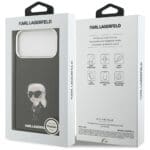 Karl Lagerfeld IML Aquarelle Karl & Logo MagSafe Black Kryt iPhone 17 Pro Max