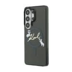 Karl Lagerfeld IML Choupette Karl Script Logo Magnetic Black Kryt Samsung Galaxy S26 Ultra