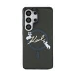 Karl Lagerfeld IML Choupette Karl Script Logo Magnetic Black Kryt Samsung Galaxy S26 Ultra