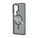 Karl Lagerfeld IML Choupette Karl Script Logo Magnetic Black Kryt Samsung Galaxy S26 Ultra