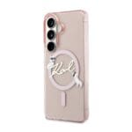 Karl Lagerfeld IML Choupette Karl Script Logo Magnetic Pink Kryt Samsung Galaxy S26