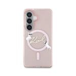 Karl Lagerfeld IML Choupette Karl Script Logo Magnetic Pink Kryt Samsung Galaxy S26
