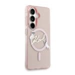 Karl Lagerfeld IML Choupette Karl Script Logo Magnetic Pink Kryt Samsung Galaxy S26