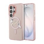 Karl Lagerfeld IML Choupette Karl Script Logo Magnetic Pink Kryt Samsung Galaxy S26 Ultra