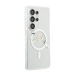 Karl Lagerfeld IML Choupette Karl Script Logo Magnetic Transparent Kryt Samsung Galaxy S26 Ultra