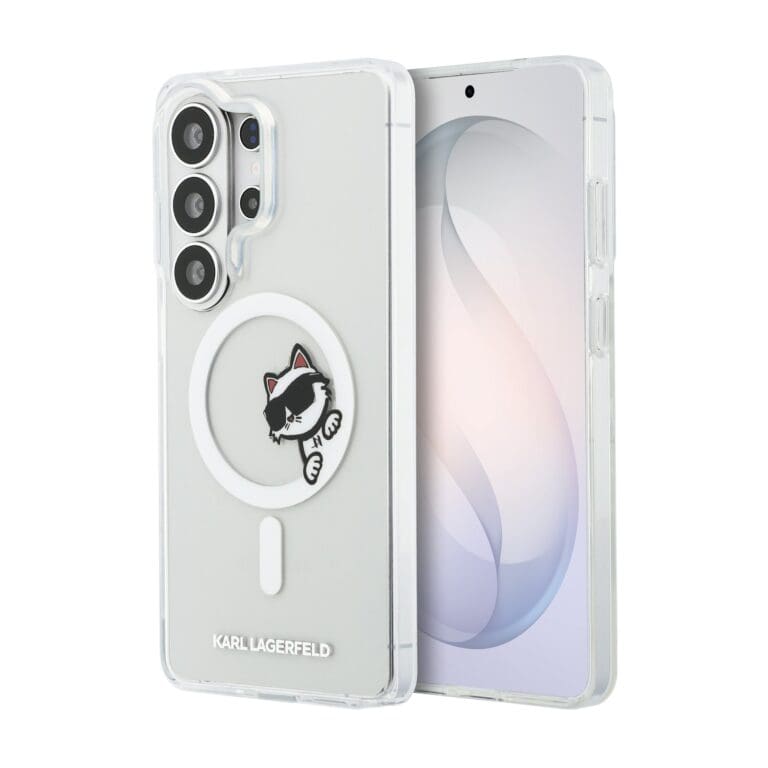 Karl Lagerfeld IML Choupette Peekaboo Logo Magnetic Transparent Kryt Samsung Galaxy S26 Ultra