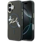 Karl Lagerfeld IML Choupettes Karl Script Logo MagSafe Black Kryt iPhone 17