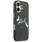 Karl Lagerfeld IML Choupettes Karl Script Logo MagSafe Black Kryt iPhone 17