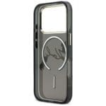 Karl Lagerfeld IML Choupettes Karl Script Logo MagSafe Black Kryt iPhone 17 Pro Max