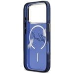 Karl Lagerfeld IML Choupettes Karl Script Logo MagSafe Blue Kryt iPhone 17 Pro Max