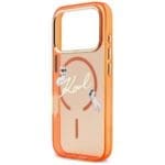 Karl Lagerfeld IML Choupettes Karl Script Logo MagSafe Orange Kryt iPhone 17 Pro Max
