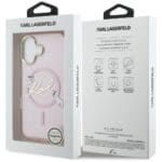 Karl Lagerfeld IML Choupettes Karl Script Logo MagSafe Pink Kryt iPhone 17