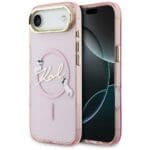 Karl Lagerfeld IML Choupettes Karl Script Logo MagSafe Pink Kryt iPhone 17 Air