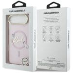 Karl Lagerfeld IML Choupettes Karl Script Logo MagSafe Pink Kryt iPhone 17 Air