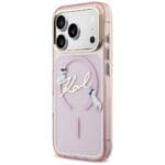 Karl Lagerfeld IML Choupettes Karl Script Logo MagSafe Pink Kryt iPhone 17 Pro