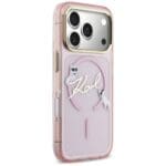 Karl Lagerfeld IML Choupettes Karl Script Logo MagSafe Pink Kryt iPhone 17 Pro