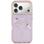 Karl Lagerfeld IML Choupettes Karl Script Logo MagSafe Pink Kryt iPhone 17 Pro Max