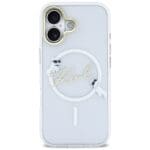 Karl Lagerfeld IML Choupettes Karl Script Logo MagSafe Transparent Kryt iPhone 17