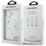 Karl Lagerfeld IML Choupettes Karl Script Logo MagSafe Transparent Kryt iPhone 17