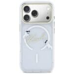 Karl Lagerfeld IML Choupettes Karl Script Logo MagSafe Transparent Kryt iPhone 17 Pro