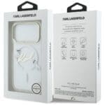 Karl Lagerfeld IML Choupettes Karl Script Logo MagSafe Transparent Kryt iPhone 17 Pro
