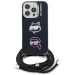 Karl Lagerfeld IML Crossbody Karl&Choupette Head Black Kryt iPhone 16 Pro Max