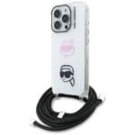 Karl Lagerfeld IML Crossbody Karl&Choupette Head White Kryt iPhone 16 Pro Max