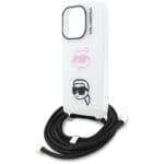 Karl Lagerfeld IML Crossbody Karl&Choupette Head White Kryt iPhone 16 Pro Max