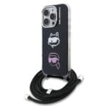 Karl Lagerfeld IML Crossbody K&CH Heads Black Kryt iPhone 16 Pro