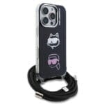 Karl Lagerfeld IML Crossbody K&CH Heads Black Kryt iPhone 16 Pro