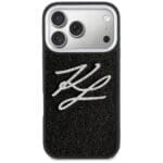 Karl Lagerfeld IML Glitter KL Diamond Logo Black Kryt iPhone 17 Pro