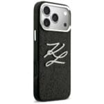 Karl Lagerfeld IML Glitter KL Diamond Logo Black Kryt iPhone 17 Pro Max