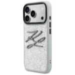 Karl Lagerfeld IML Glitter KL Diamond Logo Silver Kryt iPhone 17 Pro