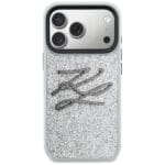 Karl Lagerfeld IML Glitter KL Diamond Logo Silver Kryt iPhone 17 Pro