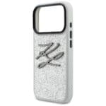 Karl Lagerfeld IML Glitter KL Diamond Logo Silver Kryt iPhone 17 Pro