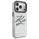Karl Lagerfeld IML Glitter KL Diamond Logo Silver Kryt iPhone 17 Pro Max